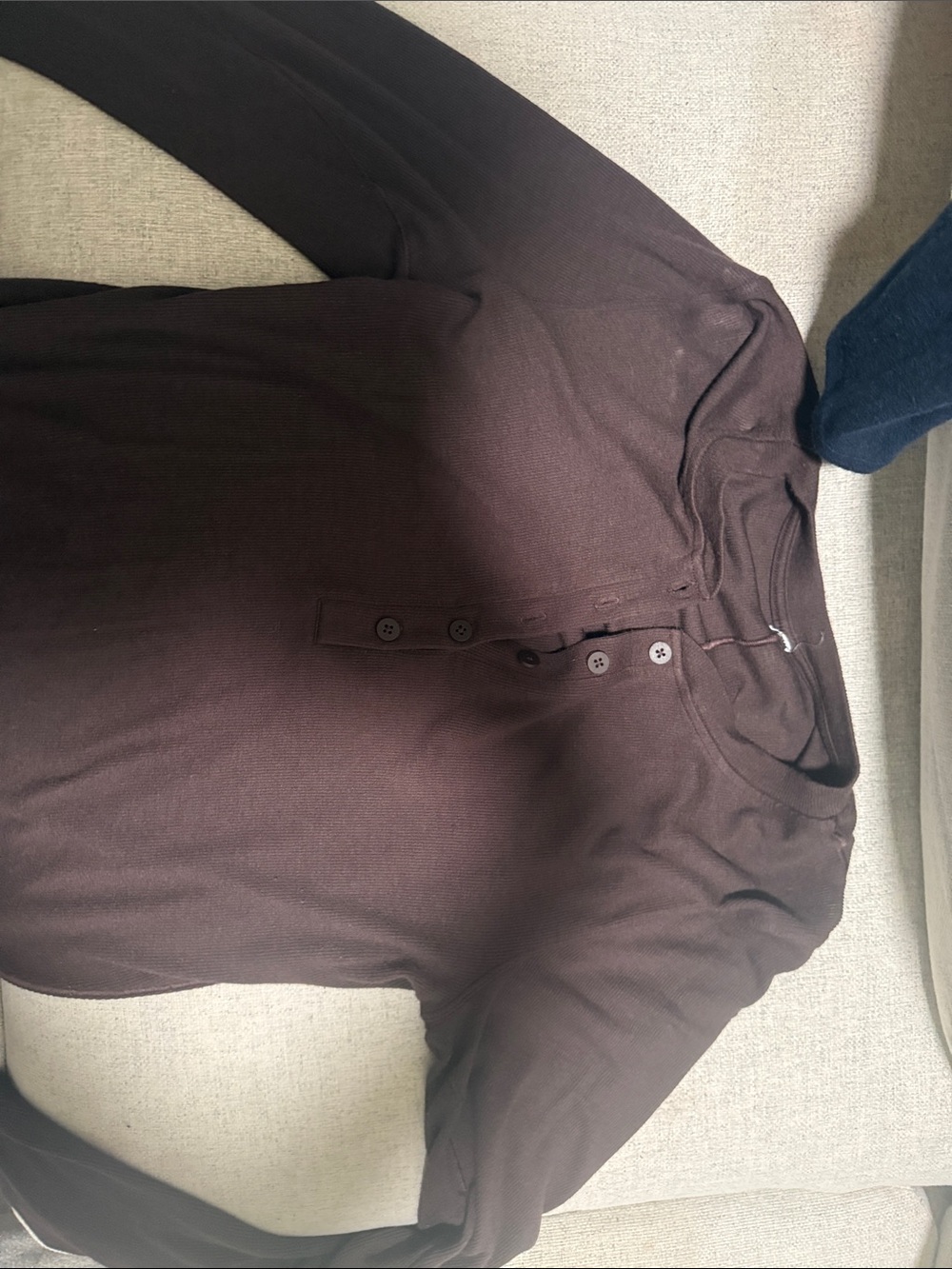 Lululemon Hold Tight Henley Top in Dark Brown
